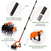 2in1Rotary Cultivator Garden Rotary Tiller Adjustable Stainless Steel Poles Hand