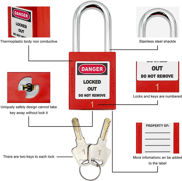 Padlock Group Lockbox Lockout Tagout Box Security 13 Guage with 5 Loto Locks AU