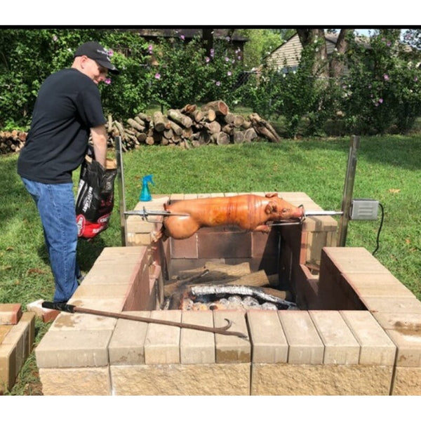 1.3m Electric BBQ Rotisserie Grill Spit Automatic Height Adjustable + 15W Motor