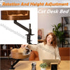 Adjustable Cat Desk Bed Wooden Suspension Desktop Cat Bed For Home Study Rooms