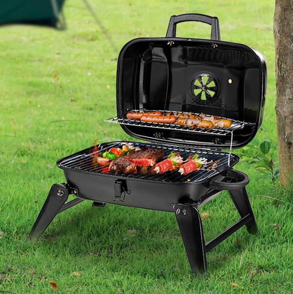 Portable Fire Pit BBQ Grill Stove Outdoor Camping Charcoal BBQ Picnic Hiking AU