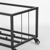 Vinyl Record Storage Rack on Wheels Sturdy Metal Frame Vinyl Organizer LP Holder