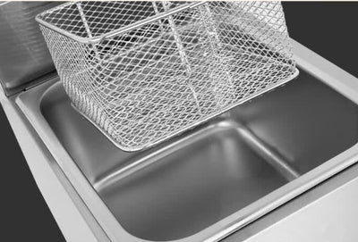16L /8.2L Commercial LPG Gas Fryer w/Fryer Basket Deep Single Tank Frying Tool