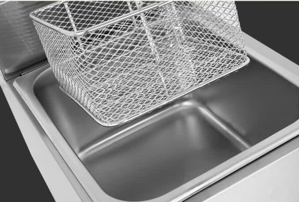 16L /8.2L Commercial LPG Gas Fryer w/Fryer Basket Deep Single Tank Frying Tool