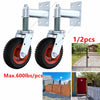 6" Gate Wheels Spring-Loaded Gate Wheels Caster Rotating Fence Wheel Max.600lbs.