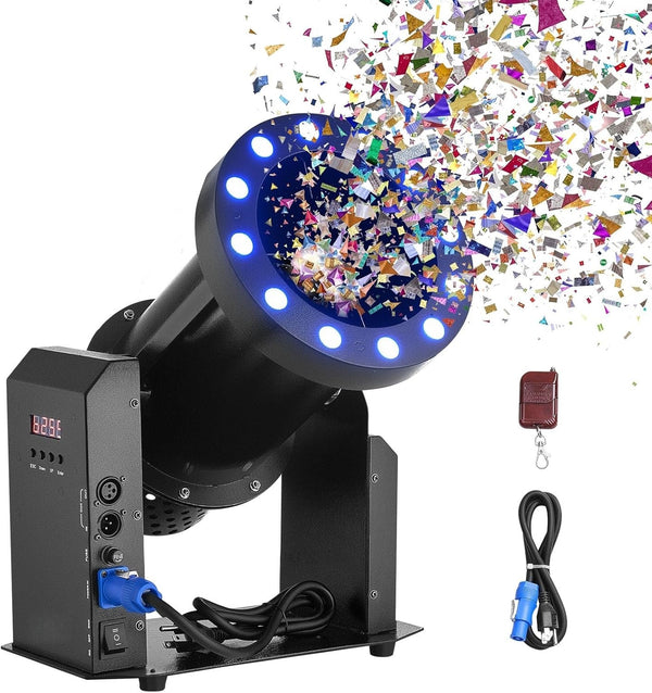 1500W Party Confetti Cannon Launcher LED Confetti Machine Stage Effect Show AU