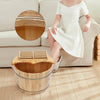 Wooden Foot Bucket Foot Basin with Lid Foot Massagers Soaking Basin Pedicure Tub