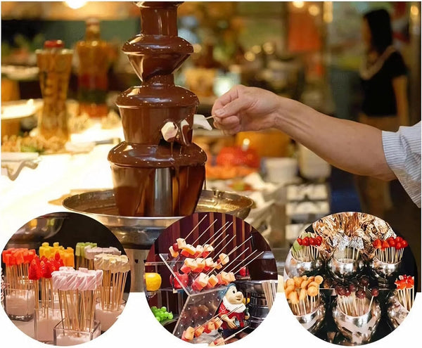 Chocolate Fountain 3.2L for Chocolate Cheese Hot Sauce Party Wedding 65cm Tall