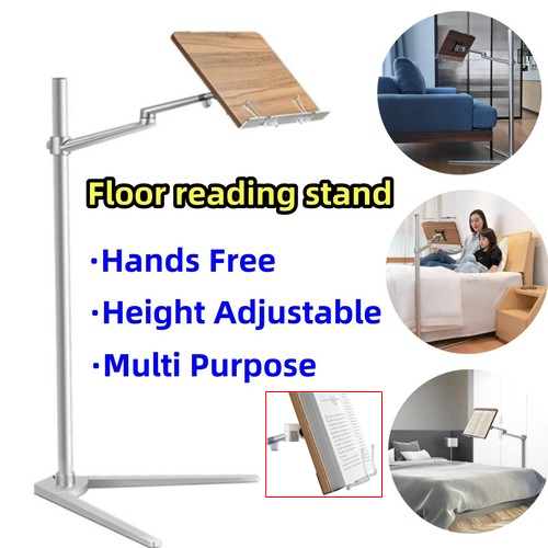Book Holder Tablet Floor Stand Adjustable Reading Station Ergonomic Page Support
