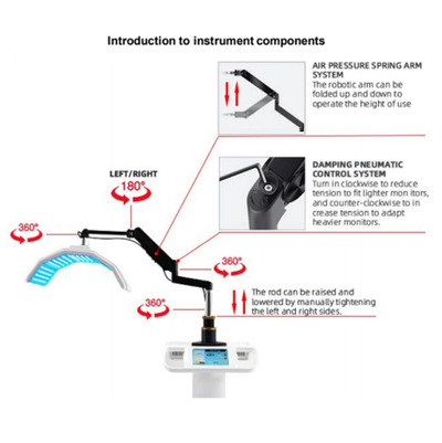 Professional 7 Color LED Facial Photon Light Therapy PDT Lamp Skin Beauty Device