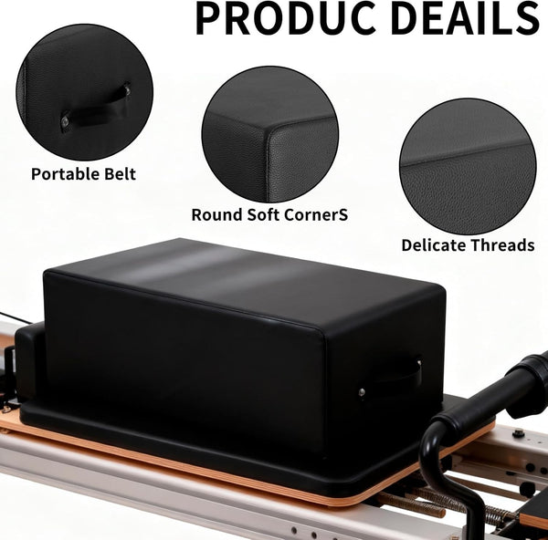 Pilates Reformer Sitting Box Leather Cover for Core Strength and Flexibility