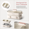 Electric Hot Pot Dual Sided with Divider Detachable Nonstick Shabu Hotpot Cooker