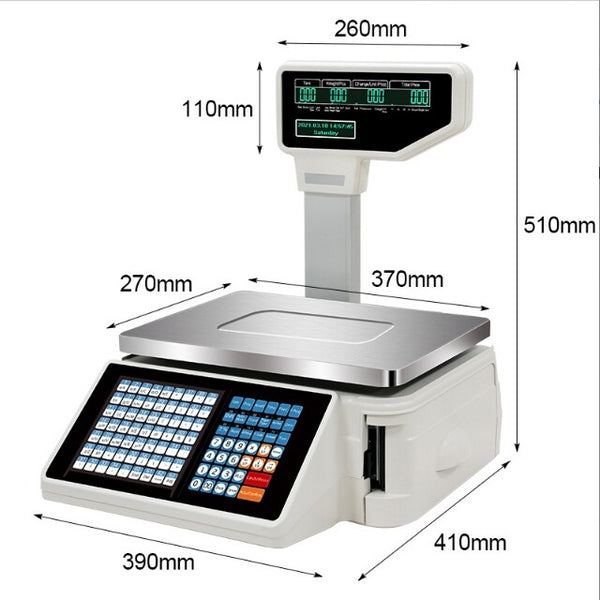 Electronic Barcode Scale Weight Scale Price Computing Supermarket Cashier Scale