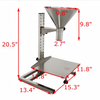 2"Inch Stainless Steel Feeding Hopper W/Support Stand for Powder Liquid Granules