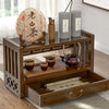 2-Tier Meditation Altar Table with Drawers 100% Bamboo Furniture for Displaying