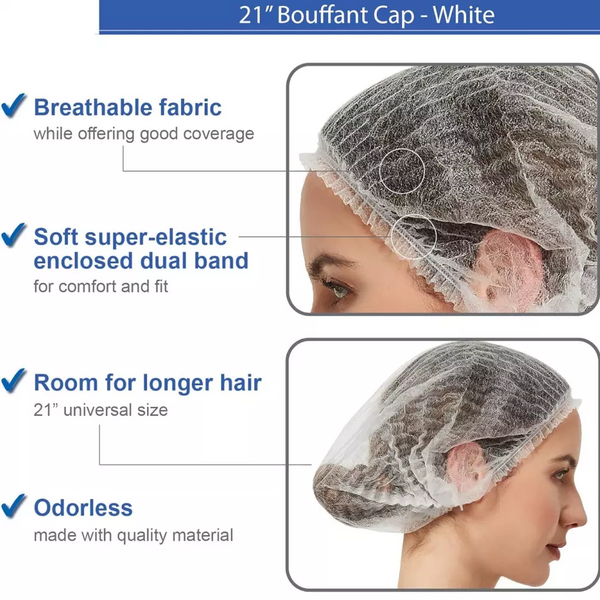 1000 Pcs Disposable Hair Net Cap Stretch Control Cover Piece Shower Travel Sleep