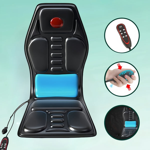 Massage Seat Cushion with Heating Lumbar Support 9 Massage Modes Fatigue Relief