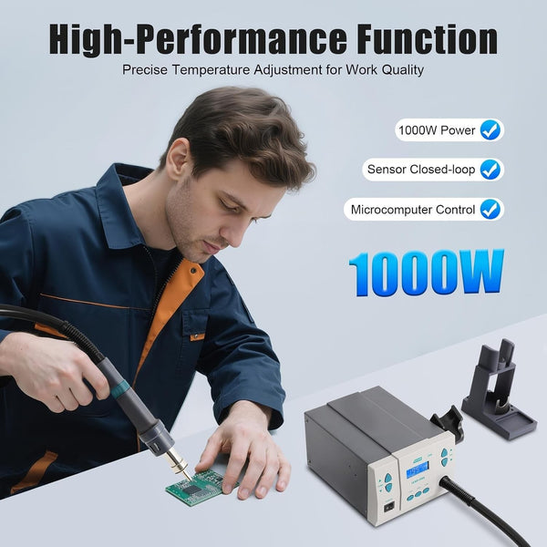 220V 861DW Hot Air Rework Station 1000W Brushless Heat Gun Soldering Station