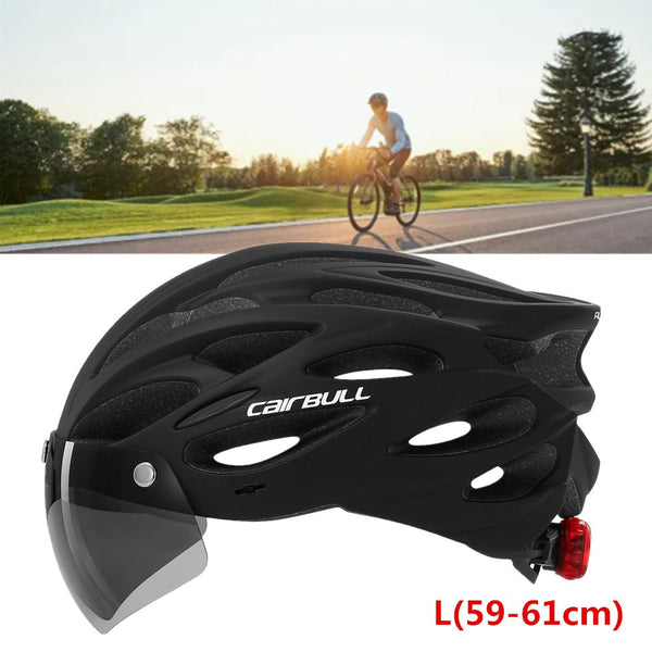 Cycling Helmet Light Road MTB Mountain Bike Helmet Visored Bicycle Helmet Black