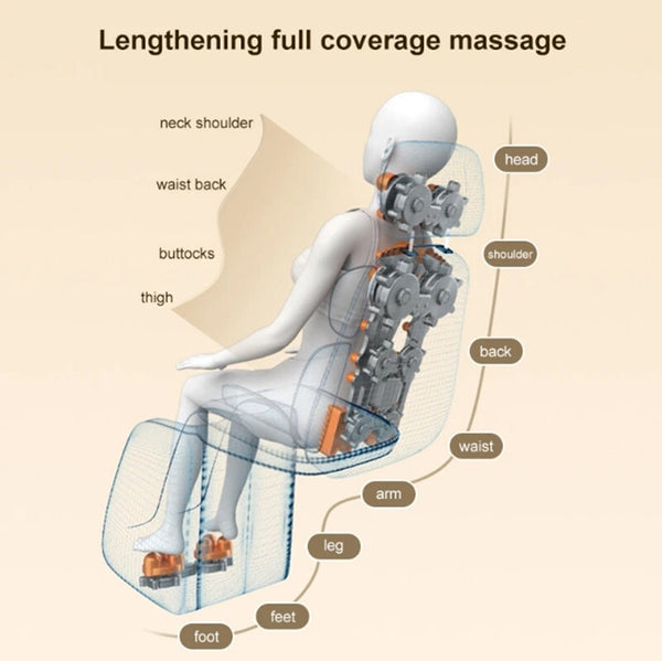 3D Massager Cushion Full Body Massage Mat Heating Vibration Kneading Shiatsu