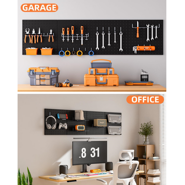4X Heavy Duty Metal Pegboard Panels Multi-Use Wall Organizer Jewelry Display AU
