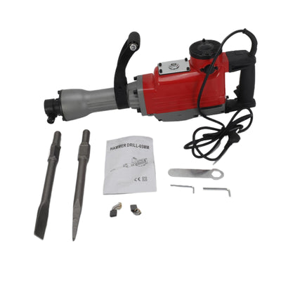2200W Electric Jack Hammer Drills Aluminium Hammer Drill Demolition w/Iron Box