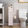 Toilet Paper Holder Toilet Paper Stand Bathroom Storage Cabinet Beside 80X15.5CM