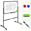 Magnetic Mobile White Board 90*60cm Double Sided Erase Board Rolling ON Wheels