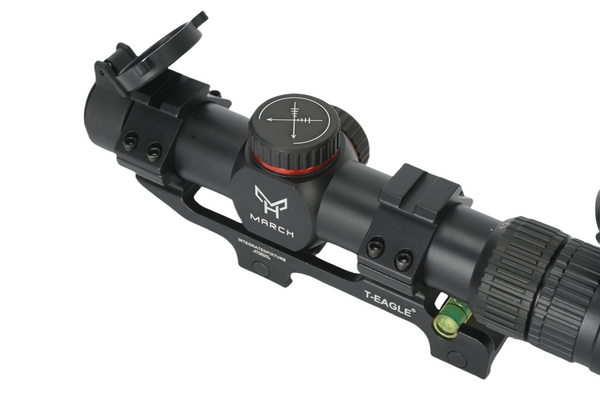 Rifle Scope 1.2-6x24 MOA Reticle Clear Green-Coated Lens Flip-Back Lens Covers