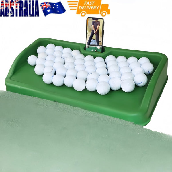 Golf Ball Tray with Cell Phone Holder Heavy Duty Golf Driving Range Ball Tray