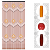 Beaded Curtain Door String Curtains 31Lines Bamboo Wooden Beaded Doorway Curtain