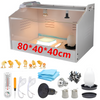 80CM Chick Brooder Box Rearing Poultry Feeding Box Keep Warm Up to 35 Chicks