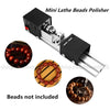 Mini Lathe Beads Machine Woodwork DIY Lathe Polishing Drill Set 6 Carving Blade