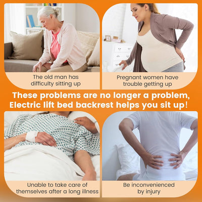 Adjustable Electric Lifting Bed Backrest for Elderly with Remote Full Length AU