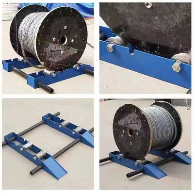 30-120cm Adjustable Cable Roller Stand Reel Drum Dispenser Cable Manage Tool 3T