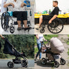 2× Replacement Parts 8'' Front Rear Wheel for Wheelchair Rollator Walker AU