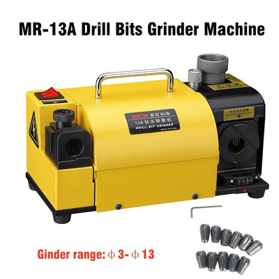 Drill Bit Grinder Machine 3-13mm Drill Bits Sharpening Tool MR-13A & 11 Collects