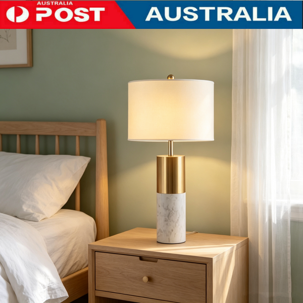 Modern Table Lamp Bedroom Bedside Lamp Marble Table Light AU Plug