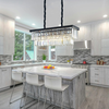 Modern Crystal Chandelier 8 Lights Black Ceiling Pendant Light Fixture 3 Colors