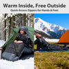 Outdoor Mummy Sleeping Bag Camping Hiking Thermal Warm w/ Compression Stuff