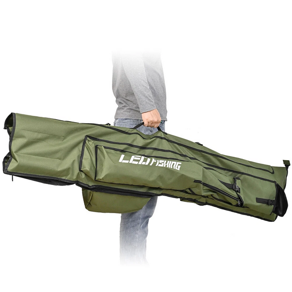 195cm Portable Fishing Rod Bag Fishing Gear Bag Fishing Storage Backpack AU