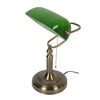 Classical Banker Desk Lamp Pull Chain Switch Green Glass Light Home Deco AU Plug
