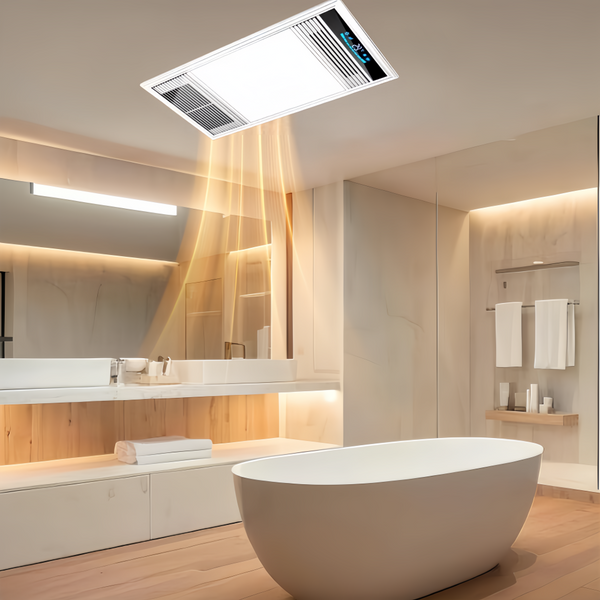 4-In-1 Bathroom Ceiling Heater with Cooling Fan Exhaust LED Light Romate Control