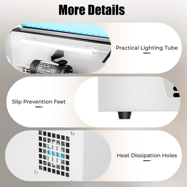 Dust Collector Jewelry Polisher Buffer Adjustable Speed Bench Grinder Polishing