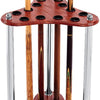 12 Cue Rack Wooden Floor Stand Corner Triangle Billiard Stick Holder Organizer