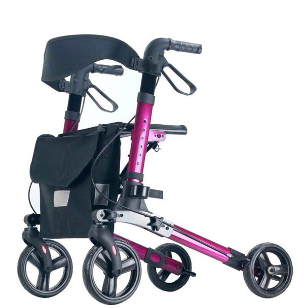2in1 Wheelchair Walking Frame Rollator Adjustable Mobility Walker Aid Wheels