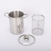 4L Kitchen Stainless Steel Deep Fryer Pot with Mesh Basket & Lid All Stovetops