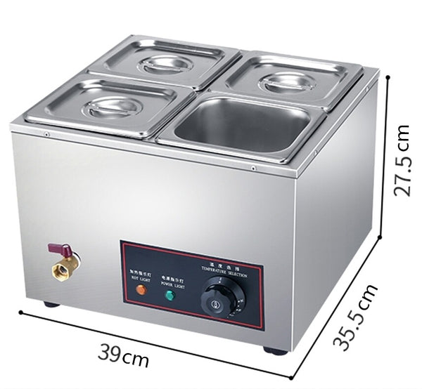Electric Food Warmer Bain Marie Pearl Warmer Buffet Food Insulation Machine 10L