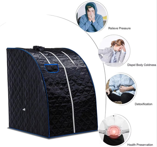Portable Steam Sauna Tent Therapeutic Home Spa Full Body Kit With 3L Steam Pot