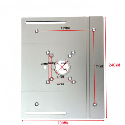 Aluminum Alloy Router Lift Table Router Lifts Base for 64-66mm Diameter Motors